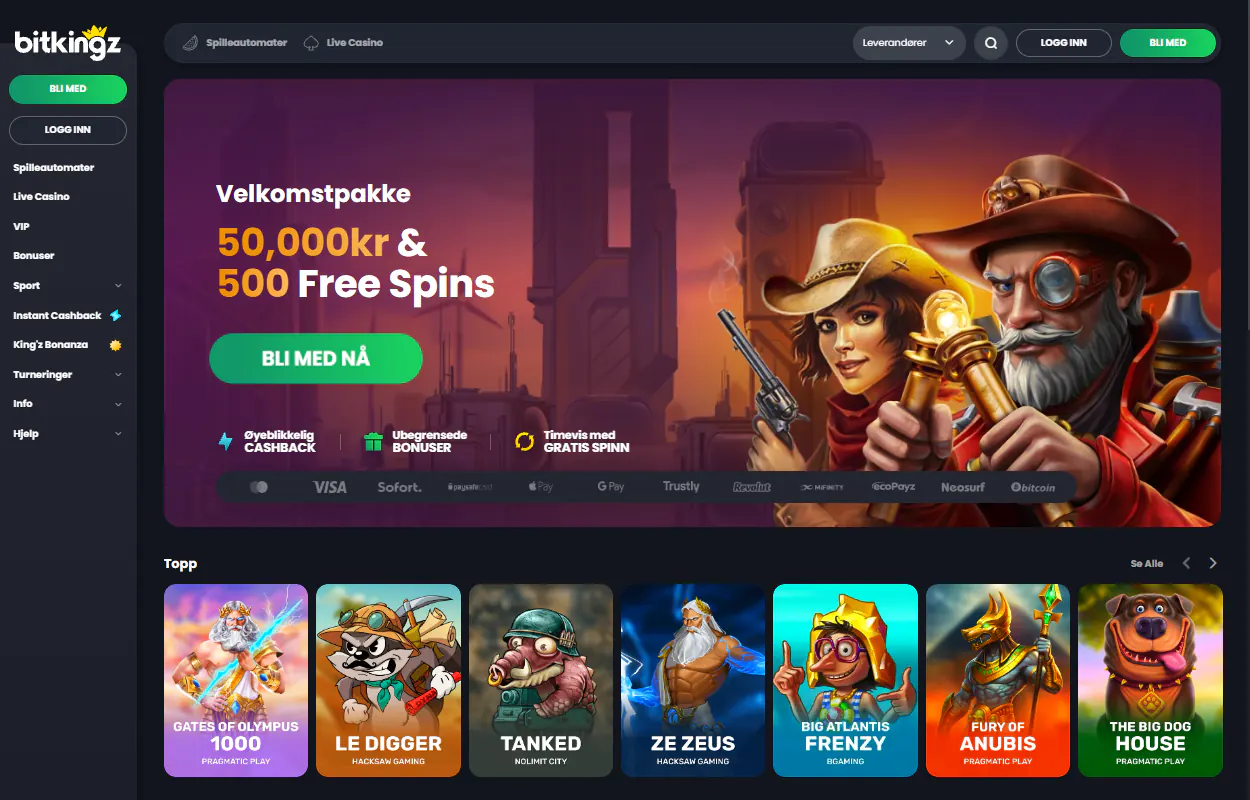 BitKingz Casino forside